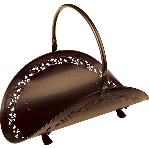 Dagan Bronze Wood Basket with Filigree Body 15" Wide x 14 1/2" High 63B