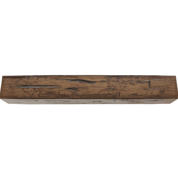 84 Inch Aged Faux Wood Fireplace Mantel Shelf, 2 image