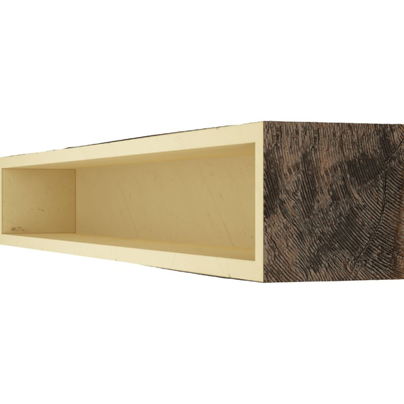 84 Inch Aged Faux Wood Fireplace Mantel Shelf, 3 image