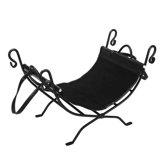 Dagan Wrought Iron Log Holder/Carrier - Suede 14" Wide x 17 1/2" High AHL200