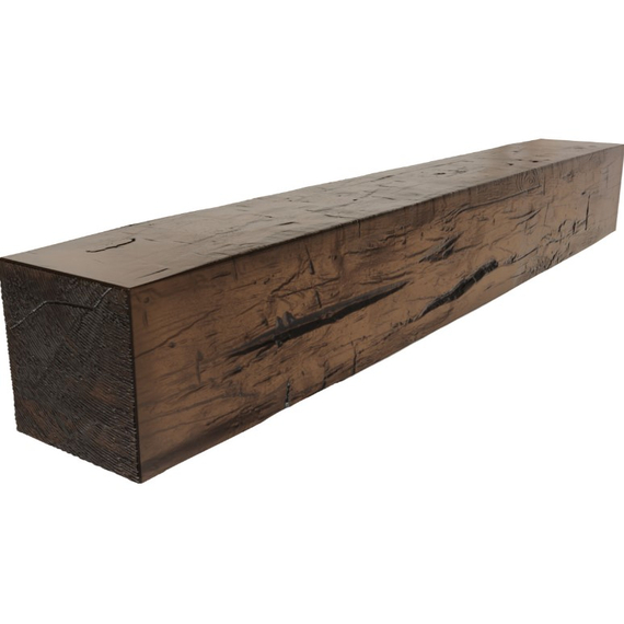 84 Inc Aged Faux Wood Fireplace Mantel Shelf