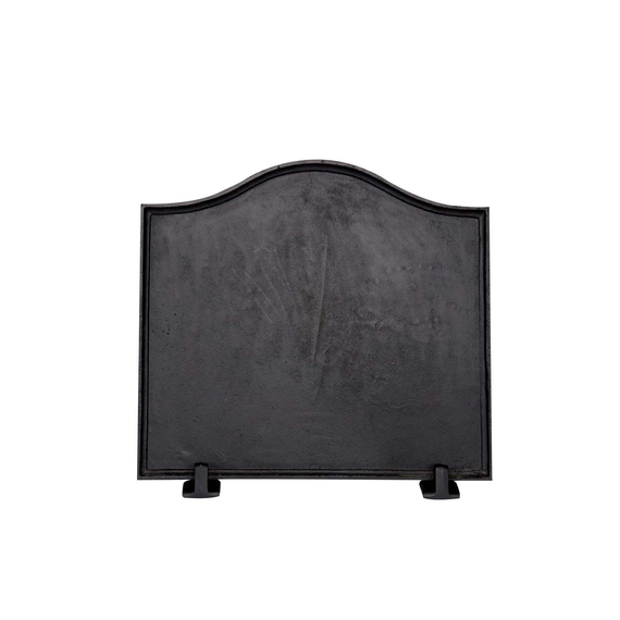Dagan Small Plain Fireback Black Cast Iron 16" High x 17 1/2" Wide FB-P