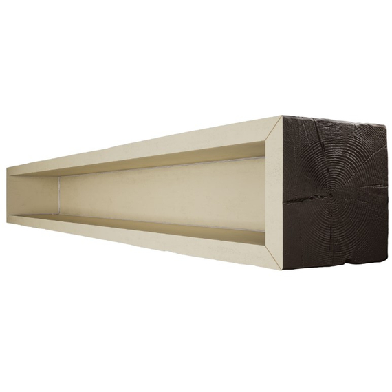 84 Inch Hickory Faux Wood Fireplace Mantel Shelf, 3 image