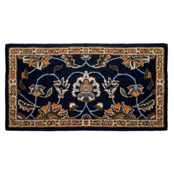 Rectangular Blue Hearth Rug 56" Long x 28" Wide HR4025