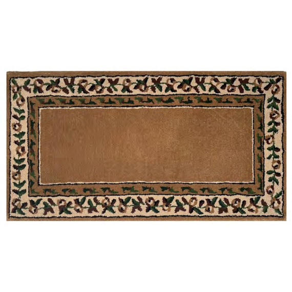 Rectangular Beige Hearth Rug 56" Long x 28" Wide HR5025
