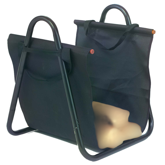 Dagan Log Holder/Carrier - Black 18" Wide x 20" High LC109