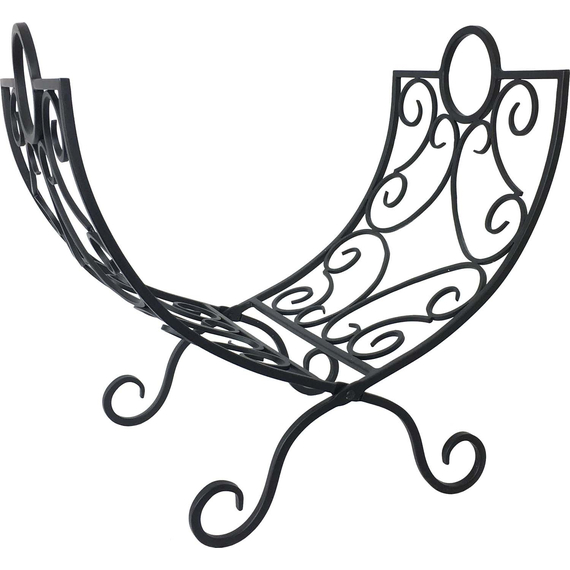 Dagan Wrought Iron Log Holder - Black 20" High x 14" Wide LC150