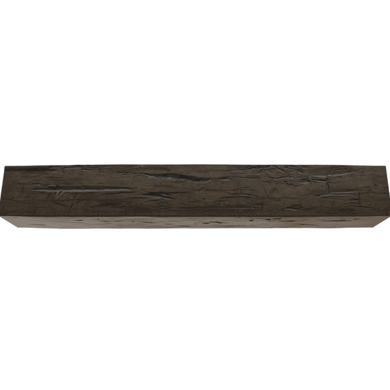 84 Inch Premium Walnut Faux Wood Fireplace Mantel Shelf, 2 image