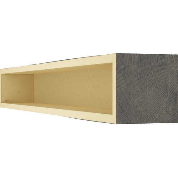 84" Aged Pecan Faux Wood Fireplace Mantel Shelf, 3 image
