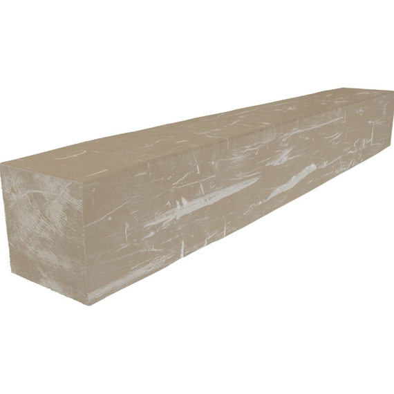 84 Inc White Washed Faux Wood Fireplace Mantel Shelf