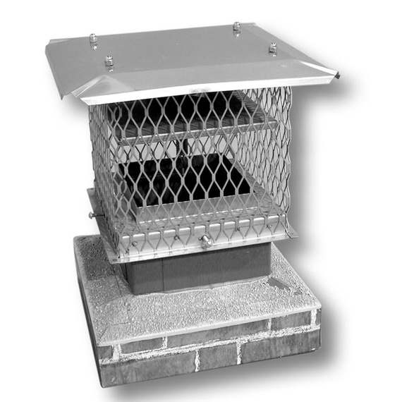 BDM Square Chim-A-Lator Deluxe Fireplace Damper in 5/8" Mesh