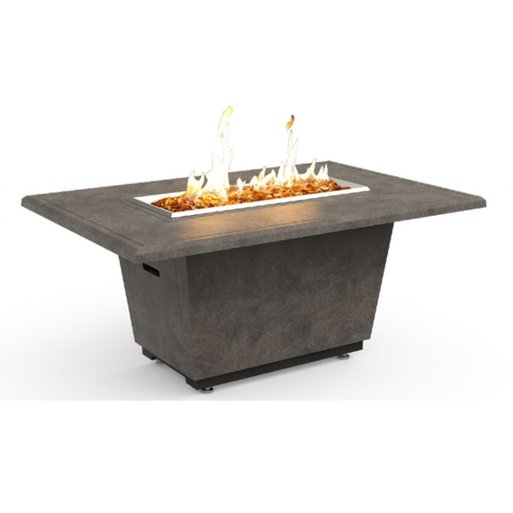 American Fyre Designs 54” Cosmopolitan Rectangle Fire Table Chat Height FyreStarter Bluetooth | 635-11-H4C
