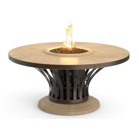 American Fyre Designs 54” Fiesta Fire Table Chat Height Manual Flame Sensing | 770-11-M2C
