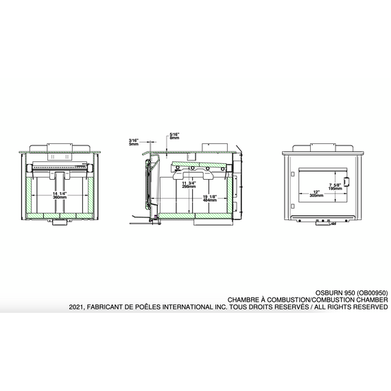Osburn 950 Wood Stove Specifications 2