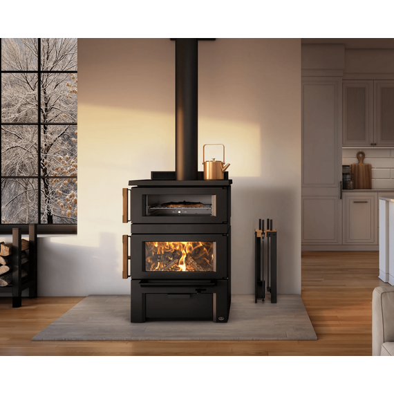 Gusto Wood Burning Cookstove by Osburn with Kettle on Top