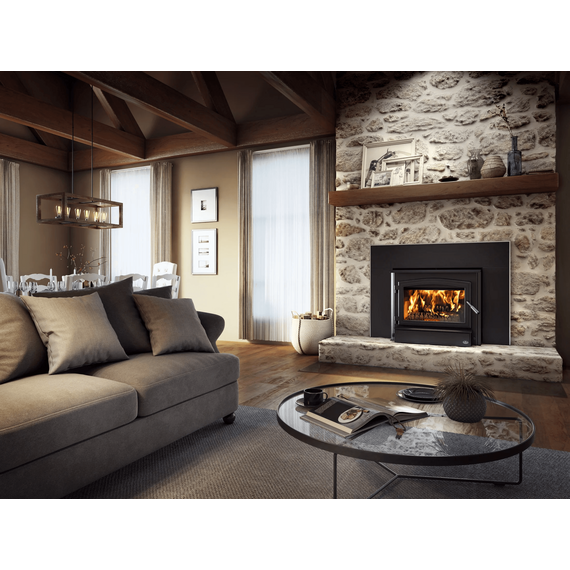 Osburn 3500 Wood Insert with Heat Activated Variable Brushed Nickel Surround