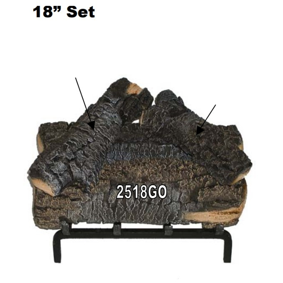 Blazing Pecan Gas Log Set
