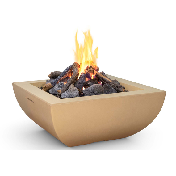 American Fyre Designs 36" Bordeaux Square Fire Bowl Manual Flame Sensing | 430-11-M6C