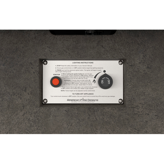 American Fyre Designs 40" Marseille Fire Bowl Manual Flame Sensing | 752-11-M6C Match Lit Valve