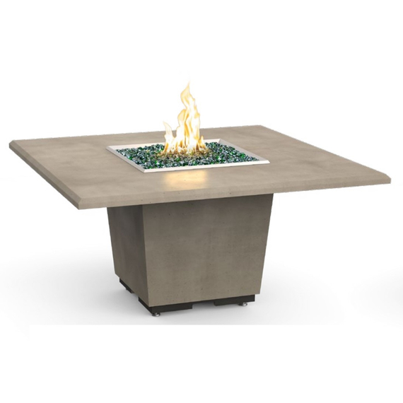 American Fyre Designs 60” Cosmopolitan Square Fire Table Dining Height FyreStarter Bluetooth | 642-11-H6C