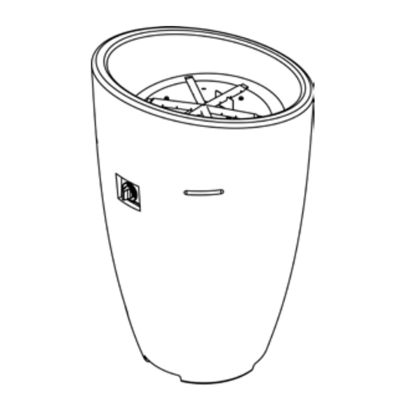 American Fyre Designs 37" Tall Eclipse Fire Urn Without Tank Access Door | 520-10-M2NC Drawing
