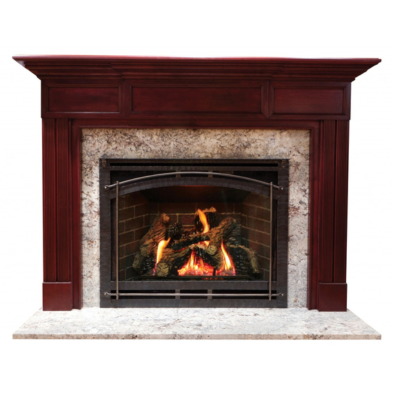 Lexington Fireplace Mantel Surround Shown here in Cherry with Cordovan finish