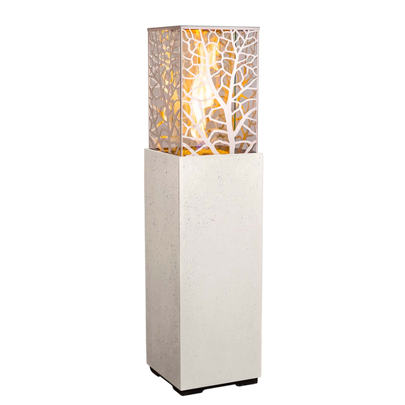 American Fyre Designs 66" Tall Magnolia Lantern FyreStarter Bluetooth | 716-11-H1C in White Aspen