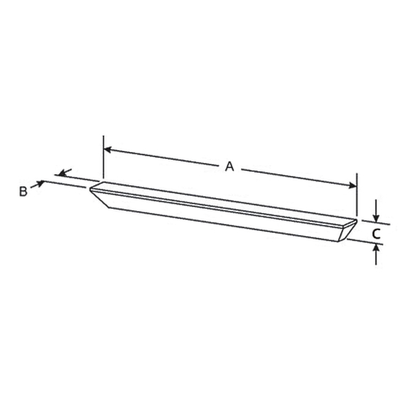 Profile Mantelshelf Dimensions