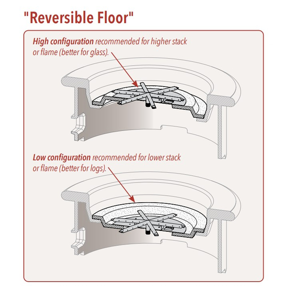 American Fyre Designs 39" Contractor’s Model Fire Pit FyreStarter Bluetooth | 685-11-H6C Reversible Floor