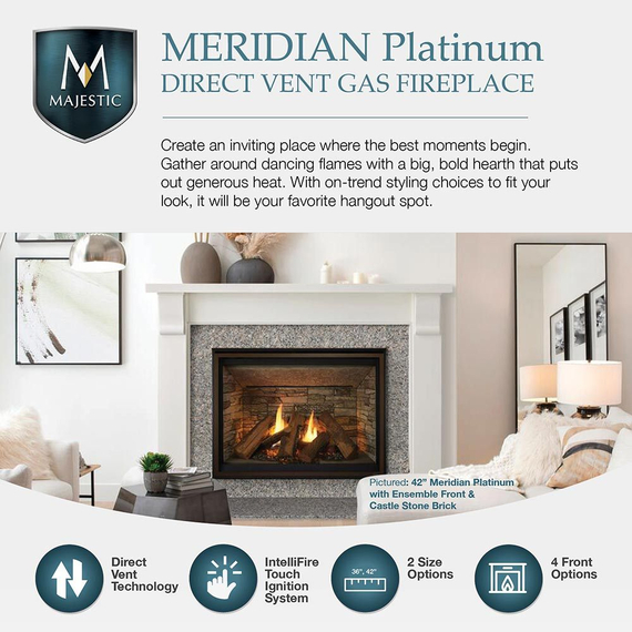 Majestic Meridian Direct Vent Gas Fireplace