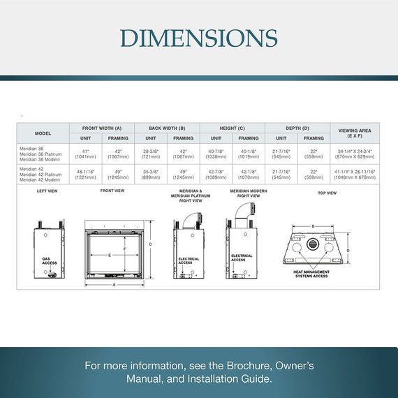 Majestic Meridian Platinum Specification Sheet
