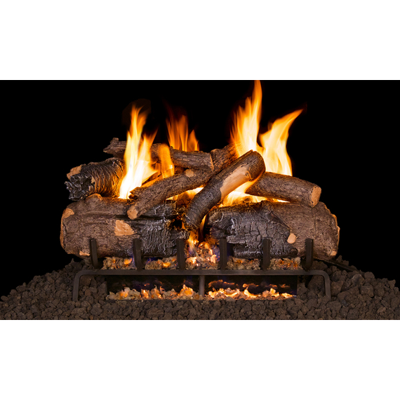Real Fyre Charred American Oak Log Set With G31 Burner