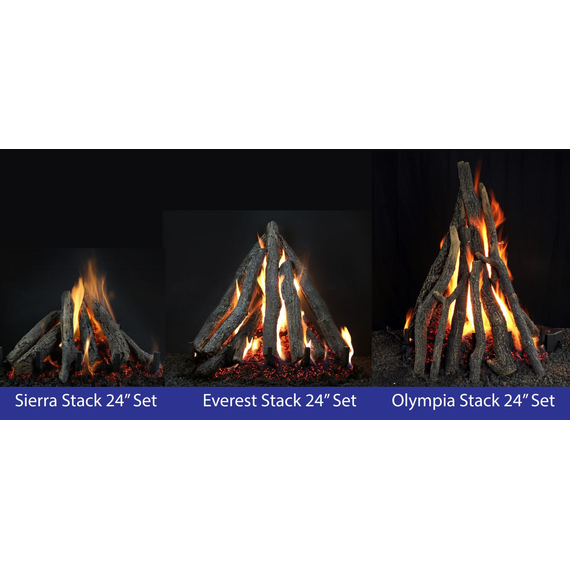Pinnacle Series Log Sets Side By Side