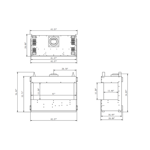 Sierra Flame Toscana 38" Spec Sheet