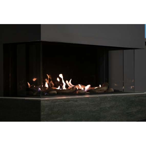Sierra Flame Toscana 38" 3-Sided Peninsula Direct Vent Linear Gas Fireplace - TOSCANA-38