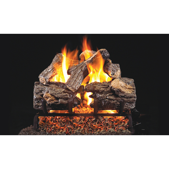 Real Fyre Charred Oak Vented Gas Log Set with G46 Burner Kit