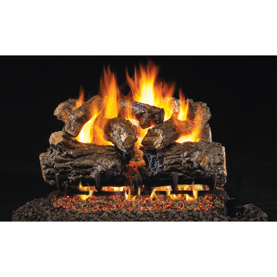 Real Fyre Burnt Rustic Oak Vented Gas Log Set