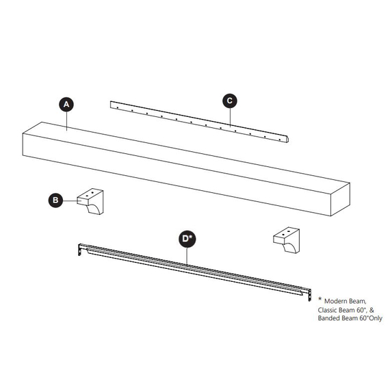 72" Modern Thermastone Beam Installation