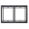 Stiletto Zero Clearance Fireplace Door Inside Fit With Mission Window Pane