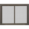 Mesh Masonry Fireplace Door in Oil Rubbed Bronze with square handles