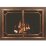 Vintage Vein Powder Coated Frame And Antique Copper Plated Doors Cascade Fireplace Door