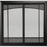 Sunrise Window Pane Design Direct Vent Screen With Operable Doors in Rustic Black