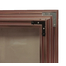 Avaleria fireplace door double corner brackets - door shown in anodized Vintage Copper