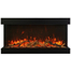 50 Inch Tru-View XL Deep Indoor/Outdoor Smart Electric Fireplace Fire & Ice Flame Yellow Orange With Driftwood Log