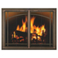 Arch Window Pane Design Oriana Fireplace Door With Brushed Copper Trim - Handles no longer available