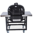 Primo Oval Junior 200 Ceramic Kamado Grill On Steel Cart With Side Tables - 774