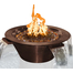 Cazo 4 Way Round Copper Fire & Water Bowl