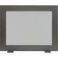 Saratoga modern fireplace glass screen shown in Textured Black with mesh screen