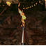 Copper Cone Tiki Torch Burning