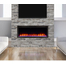 SimpliFire 50 Inch Allusion Platinum Recessed Linear Electric Fireplace